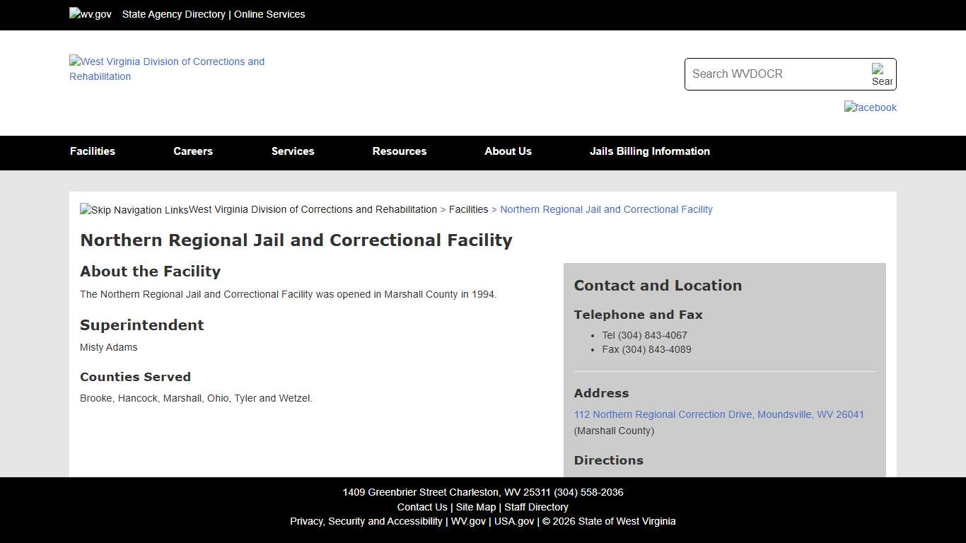 Northern Regional Jail and Correctional Facility